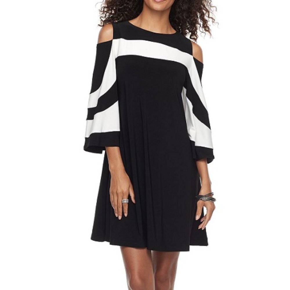 Women's Nina Leonard Cold-Shoulder Dress XL